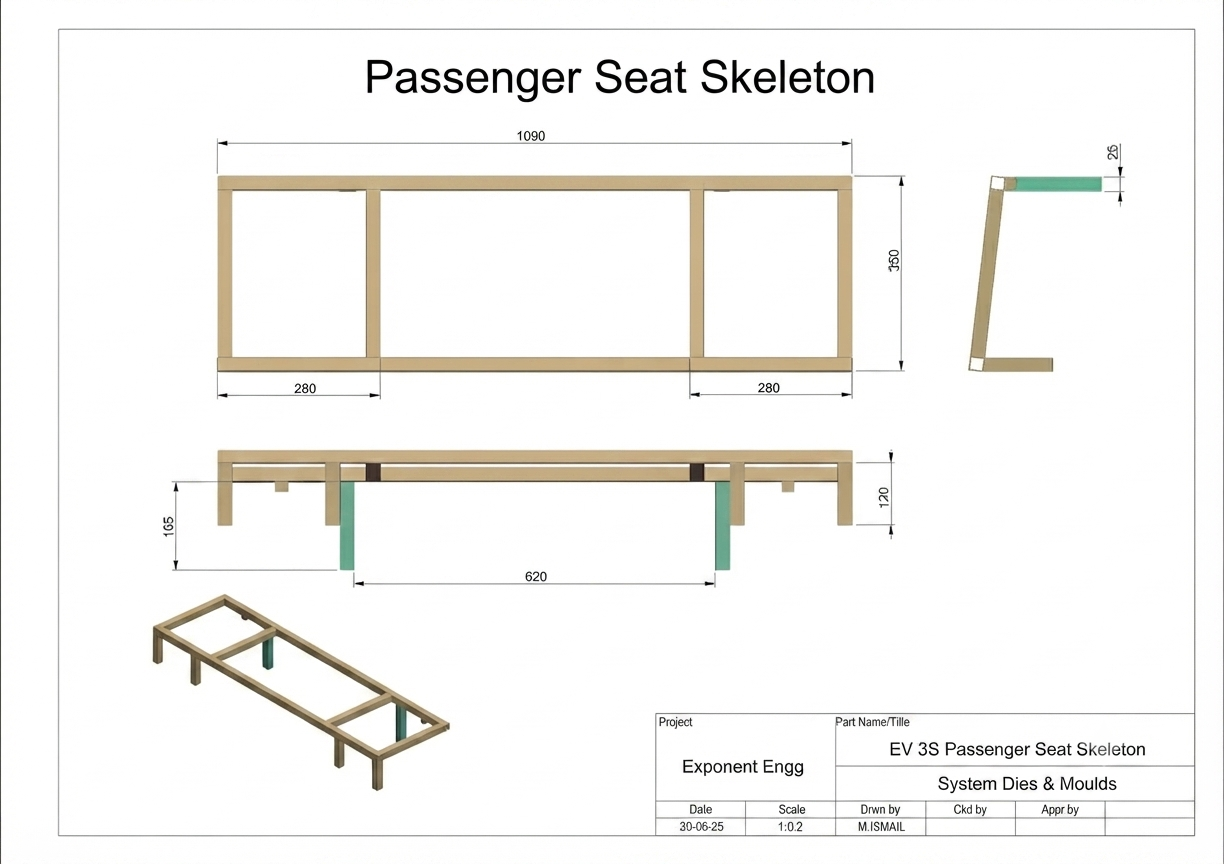 3D - Passenger Seat Skeleton